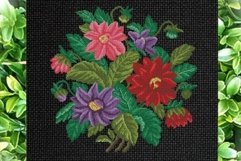 Vintage Cross Stitch Scheme Flowers 13 Product Image 1