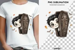 Peeking vampire halloween png design for T-shirts Product Image 2