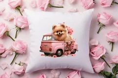 Cute Valentine Pomeranian Puppy, Valentines Clipart Product Image 4