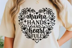 Mama Hands And Heart Full Svg, Mom life Svg, Tired Mom Svg. Product Image 5