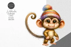 Monkey clipart, Safari clipart, Animals clipart Product Image 1