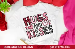 Hugs And Kisses - Valentine's Day Sublimation PNG Design Product Image 5