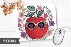 Funky Apple Design Mouse Pad PNG Design Product Image 1