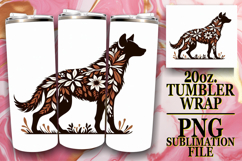 Timeless charm 20oz tumbler wrap, Flower Animals Product Image 1