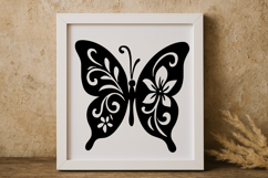 Elegant Floral Butterfly SVG Product Image 1