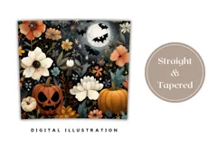 Cartoon Halloween Tumbler Print, Halloween Bats Tumbler PNG Product Image 4