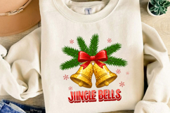 Golden Christmas Bell Sublimation, Christmas Png Product Image 3