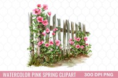 Watercolor Pink Spring Clipart Product Image 1