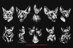 10 Bundle Dark Art Sphix Cat Skull Head Magical Kitten Product Image 6