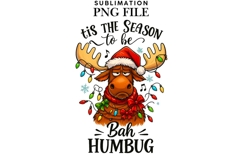 Christmas moose png design for T-shirts Product Image 1