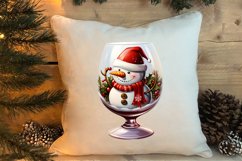 Christmas Wine Cup Sublimation Clipart Product Image 4