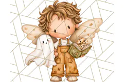 Halloween Fairy Clipart PNG, Spooky Cute Character Art Product Image 4