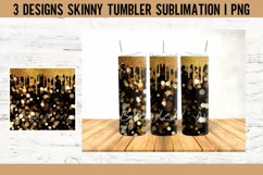 Gillter Back&Gold Tumbler Sublimation I 20 OZ Tumbler Design Product Image 4