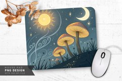 Celestial Mushroom Fantasy Mouse Pad PNG Design Product Image 1
