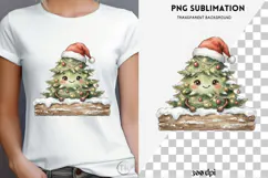 Christmas peeking character png design for T-shirts Product Image 4