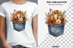 Autumn denim pocket png design for T-shirts Product Image 4