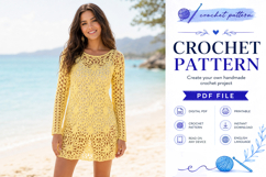 Flower Lace Tunic Crochet Pattern PDF Product Image 1
