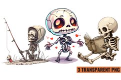 Christmas Skeleton Sublimation Clipart Product Image 1