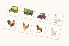 On the Farm Watercolor Clipart - 20 Png Product Image 4