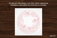 Floral Wreath Door Sign Laser Cut | Door Hanger | SVG Product Image 2