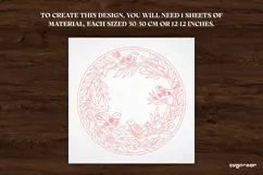 Floral Wreath Door Sign Laser Cut | Door Hanger | SVG Product Image 2