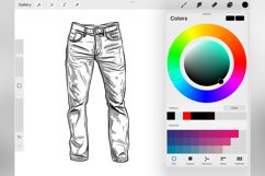 100 Procreate Pants Stamp Brushes Product Image 7