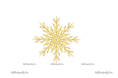 Pink Gold Silver Snowflakes PNG Set Product Image 3