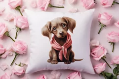 Cute Valentine Dog Clipart, Valentines Day Dog Clipart Product Image 4