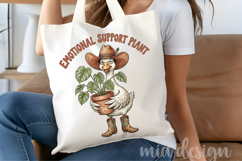 Emotional Support Plant PNG, Funny Goose Cowboy Sublimation Product Image 5