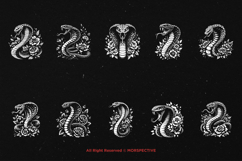 10 Bundle Dark Art Cobra Snakes with Floral Rose Viper Product Image 6