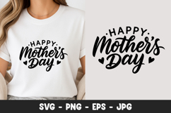 Happy Mothers Day Lettering SVG PNG Product Image 1