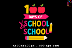 100 Days of School Apple Pencil PNG Product Image 1