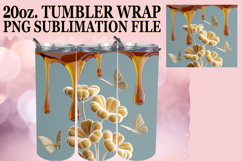 Bright mornings 20oz tumbler wrap, 3D Flowers Product Image 1