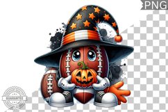 Halloween Football Sublimation - Clipart PNG Design Product Image 1