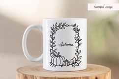 Hand Drawn Pumpkin Fall Frame SVG Product Image 4