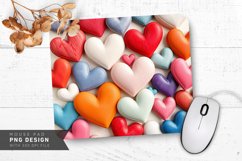 Whimsical Hearts Pattern Mouse Pad PNG Design Product Image 1