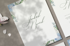 minimalist wedding card invitation set with roses flower Product Image 4