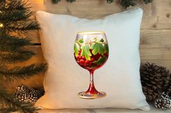 Christmas Wine Cup Sublimation Clipart Product Image 4