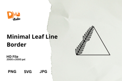 Minimal Leaf Line Border Product Image 1