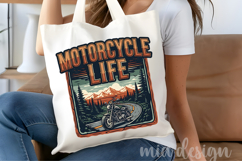 Motorcycle Life PNG, Vintage Biker Mountain Sublimation Product Image 4