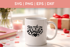 You Make Me Smile SVG Bundle | PNG Valentine's Day Product Image 3
