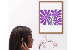 Purple Daisy Trio Embroidery Design Product Image 4