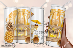 It's Summer Time Golden Beach Design | Tropical Vacation Art Product Image 4