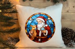 Stained Glass Painting Of Santa Clipart Sublimation Product Image 4