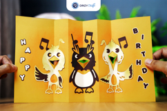 Singing Birds Pop-up Card - 3D SVG Product Image 4