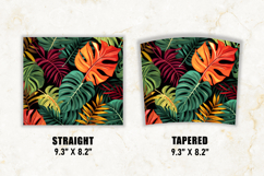 Tropical Leaves Tumbler Wrap | 20 oz tumbler wrap Product Image 2