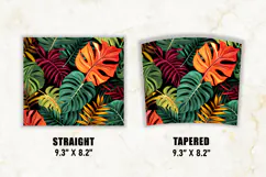 Tropical Leaves Tumbler Wrap | 20 oz tumbler wrap Product Image 2