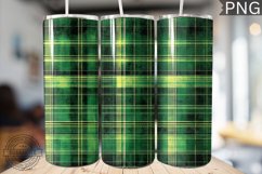 Green Christmas Plaid Tumbler Wrap -High Quality 300 Dpi Product Image 1