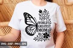 World&#039;s Greatest Mom SVG Design - Mother&#039;s day SVG Design Product Image 4