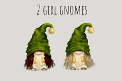 Autumn Family Gnomes | Watercolor Clipart Png Product Image 3
